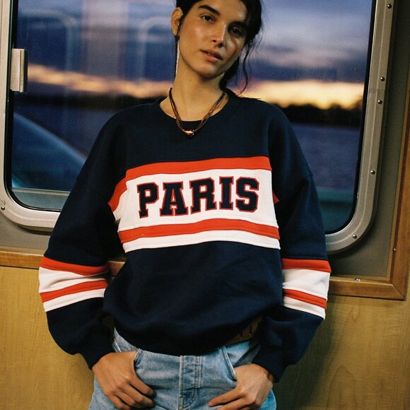 NEW! Free People x Chaser Paris Crewneck - Picture 1 of 5